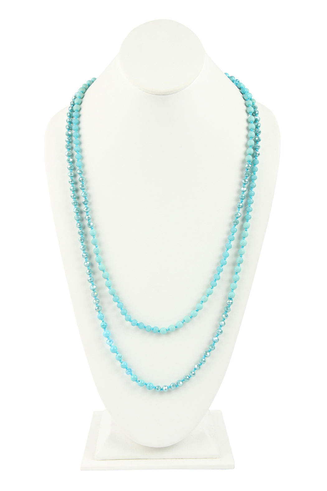 6mm Two Line Mixed Beads Necklace