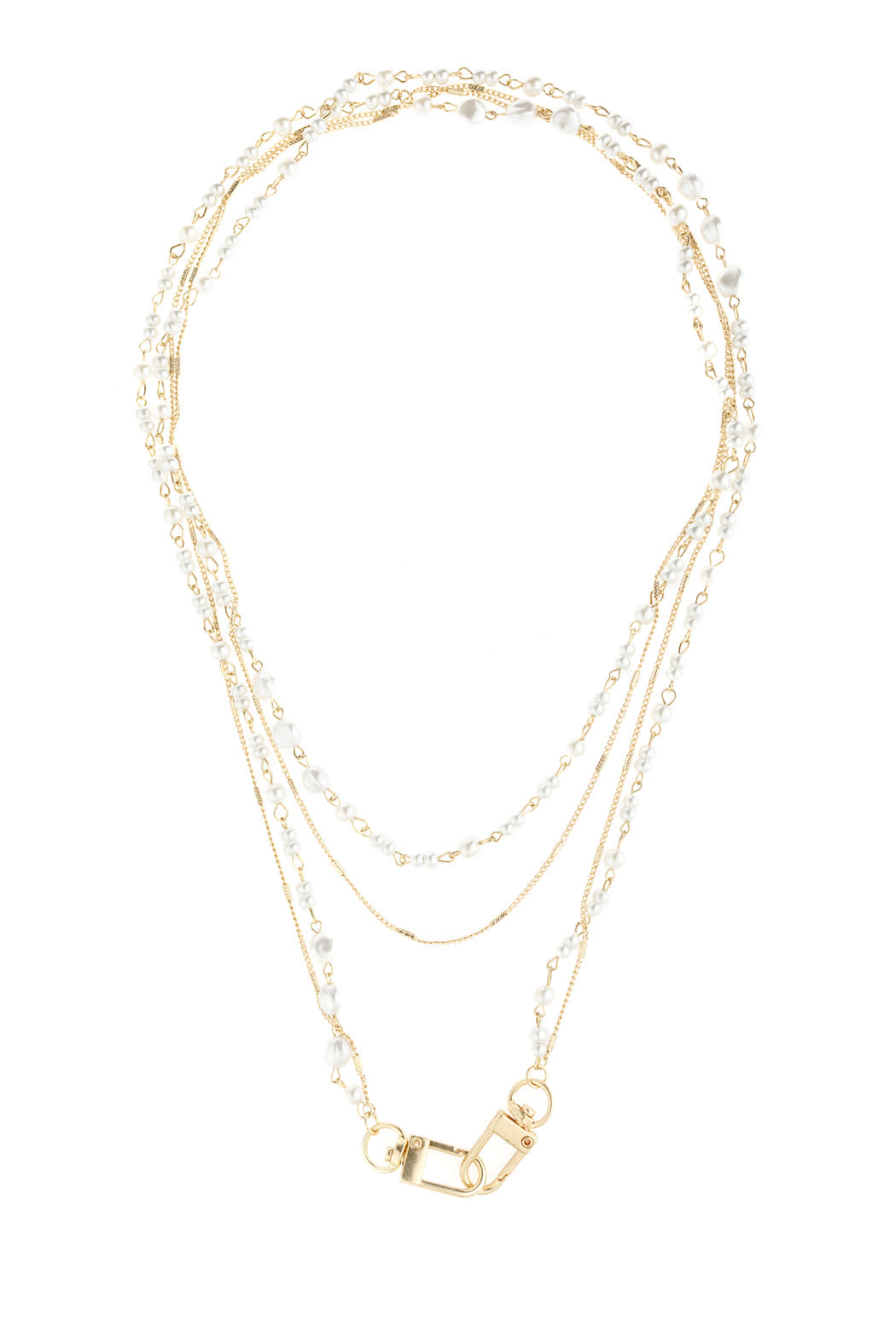 Multi Layered Pearl Convertible Chain or Necklace Bag Chain