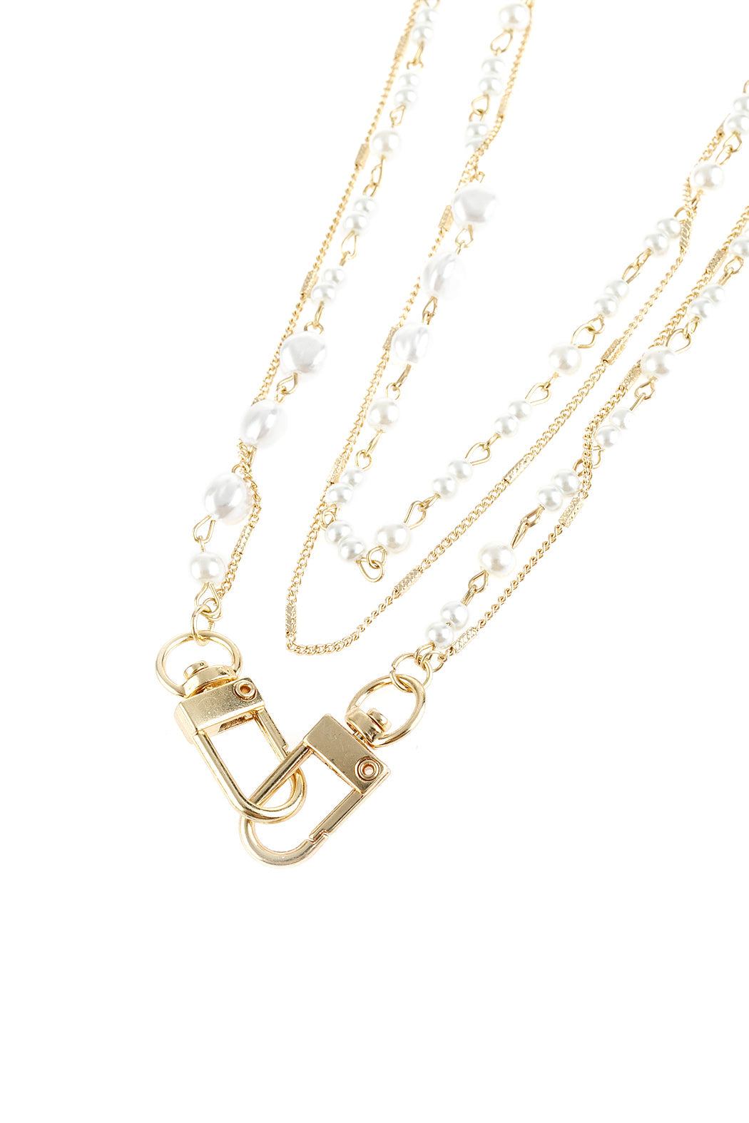 Multi Layered Pearl Convertible Chain or Necklace Bag Chain