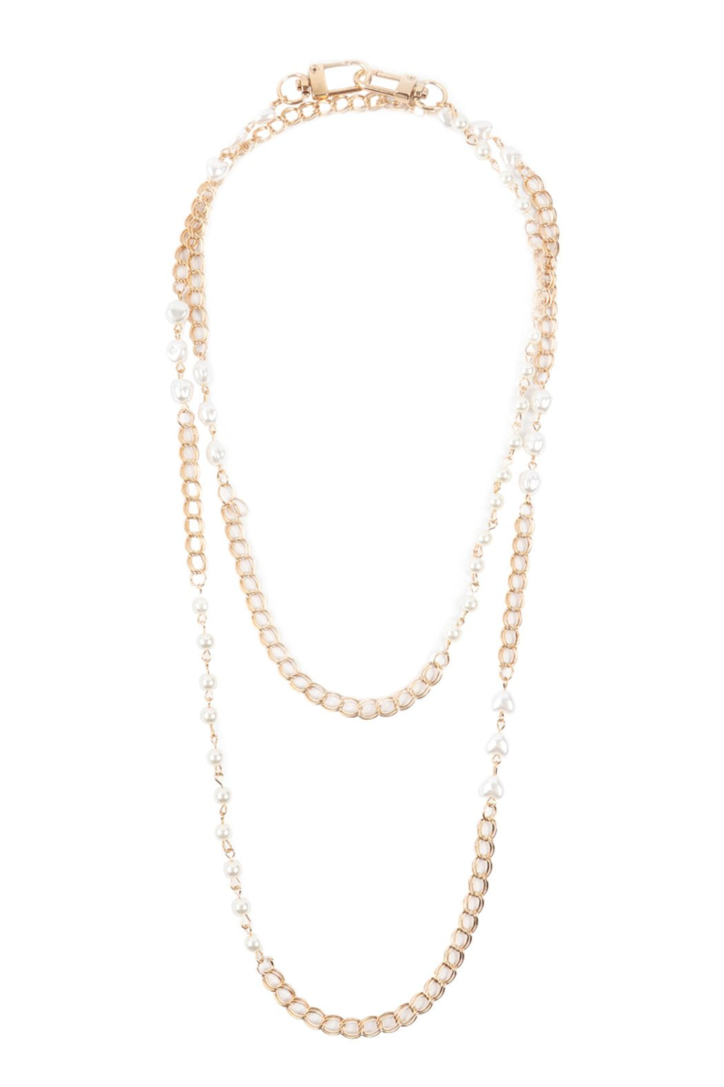 Multi Layered Pearl Convertible Chain or Necklace Bag Chain