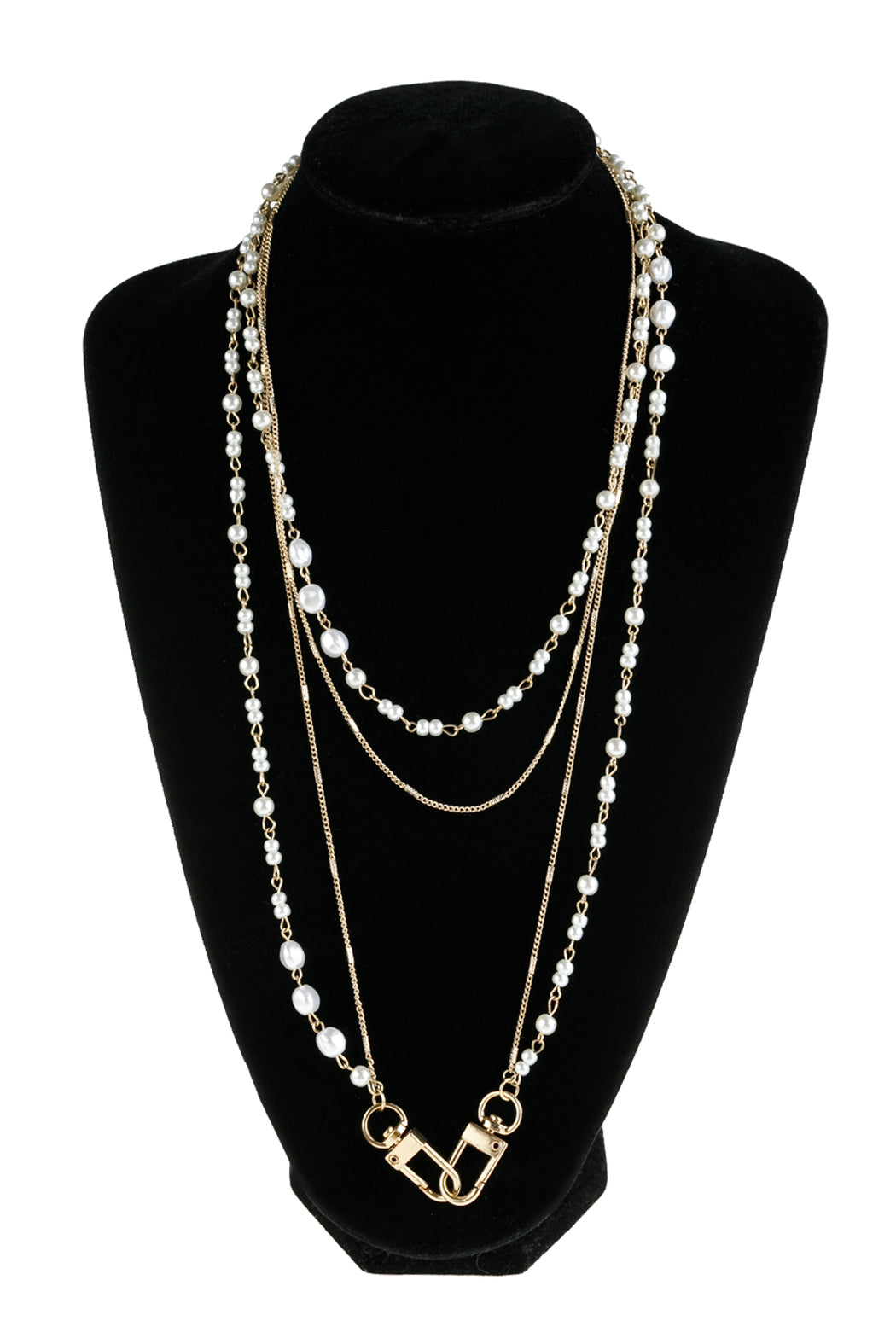 Multi Layered Pearl Convertible Chain or Necklace Bag Chain