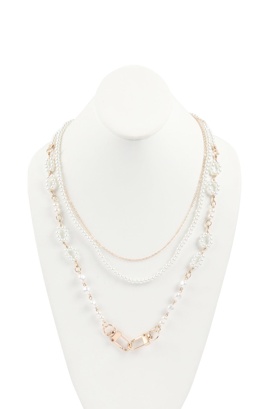 Layered Beaded Pearl Convertible Chain or Necklace Bag Chain