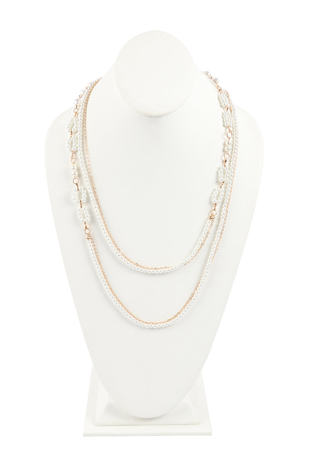Layered Beaded Pearl Convertible Chain or Necklace Bag Chain