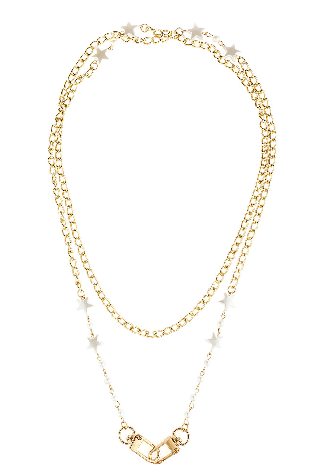 Layered Link Star Convertible Chain or Necklace Bag Chain