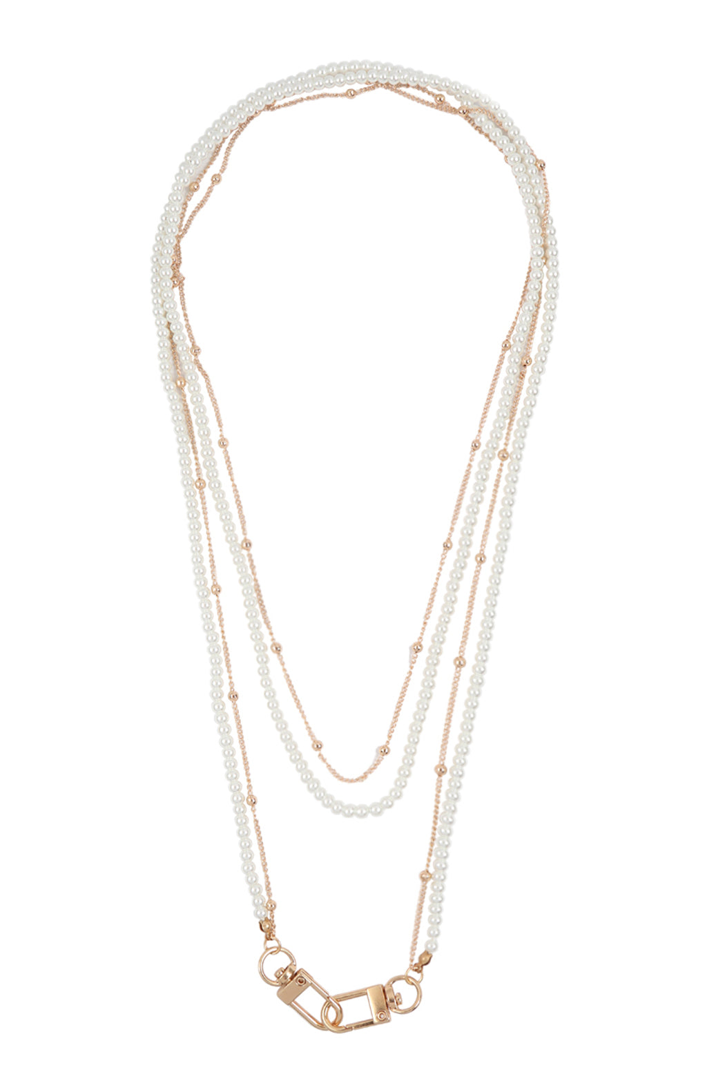 Multi Layer Beaded Pearl Convertible Chain or Necklace Bag Chain