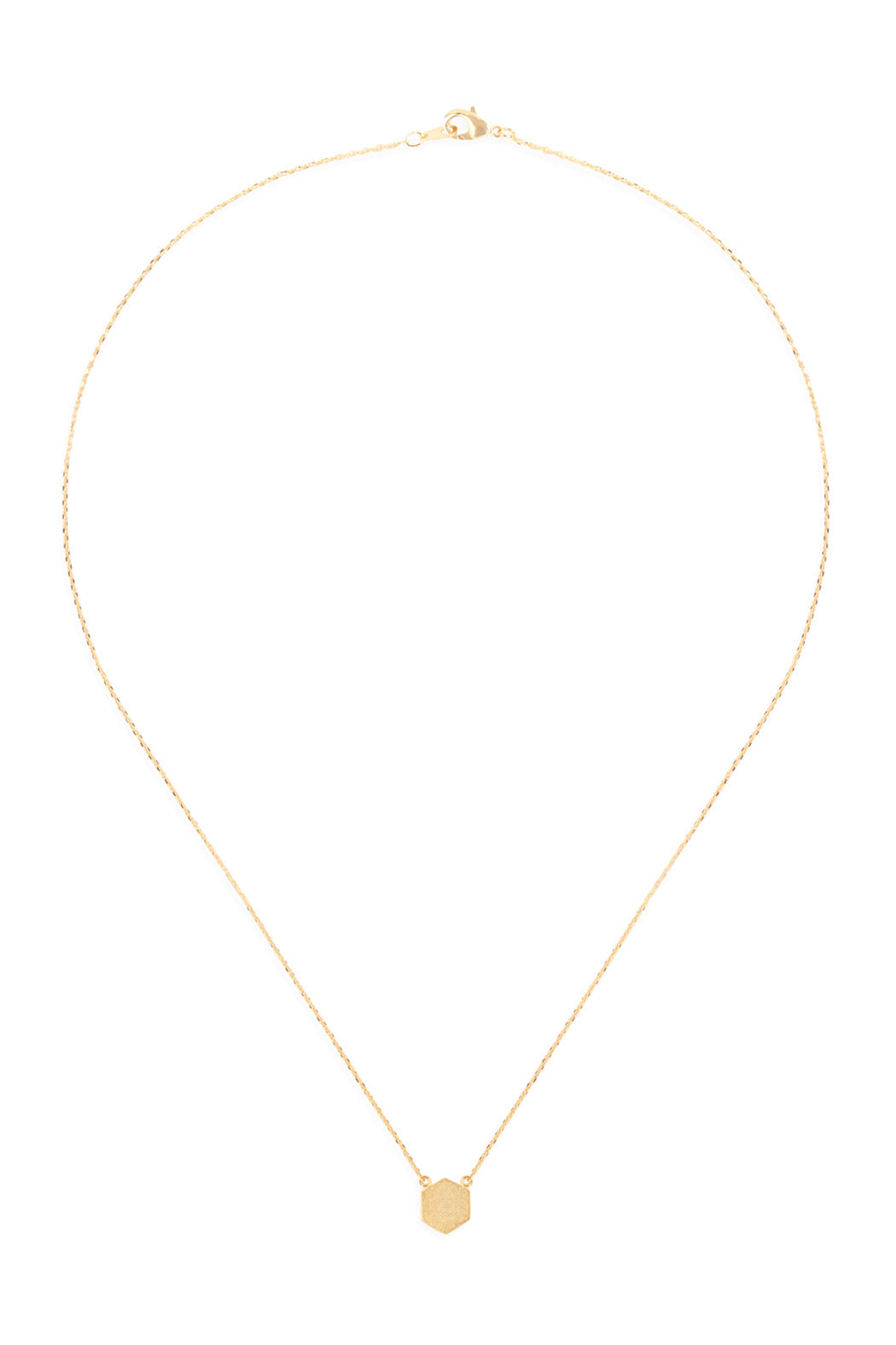 Hexagon Pendant Necklace