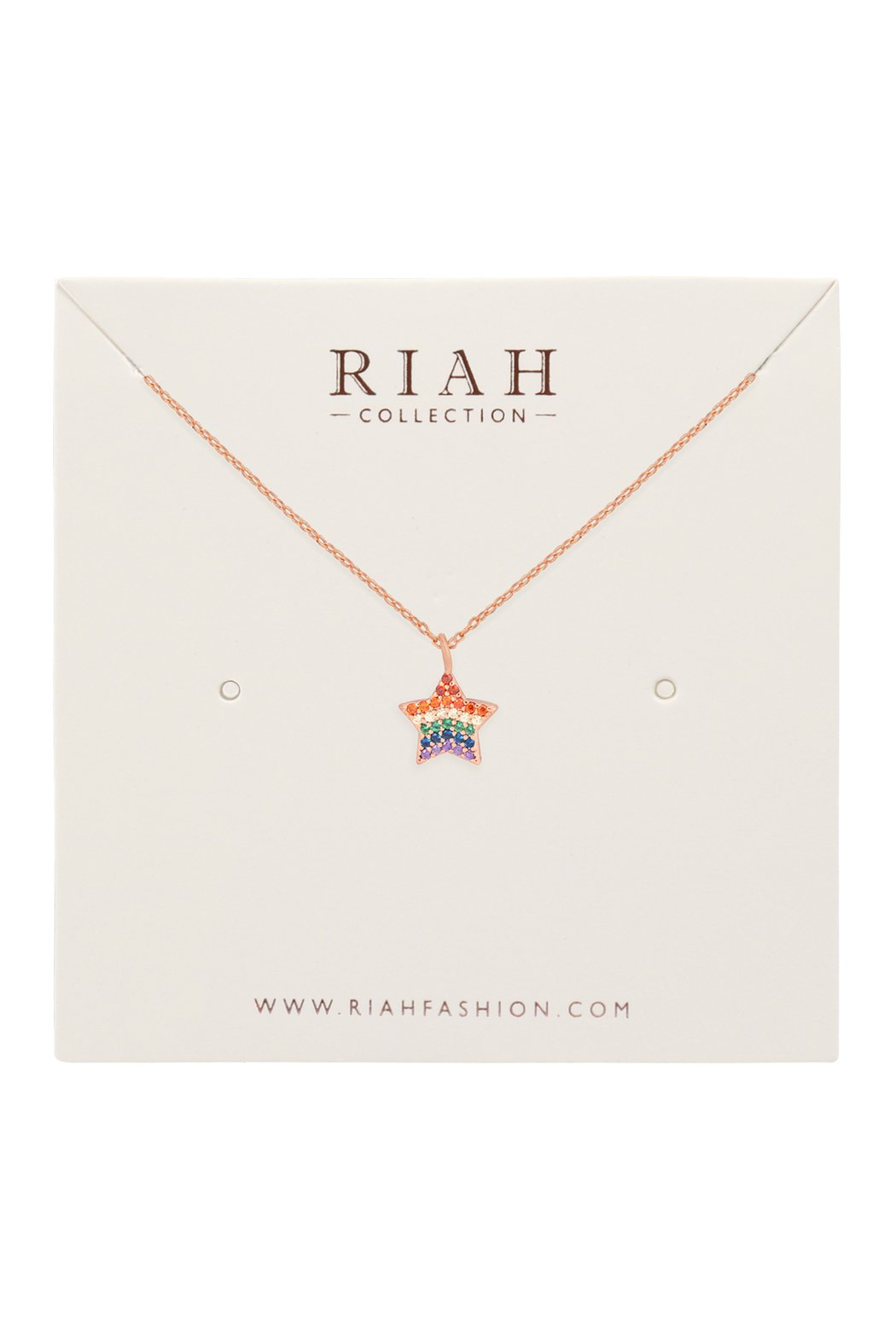 Star Zirconia Pendant Necklace