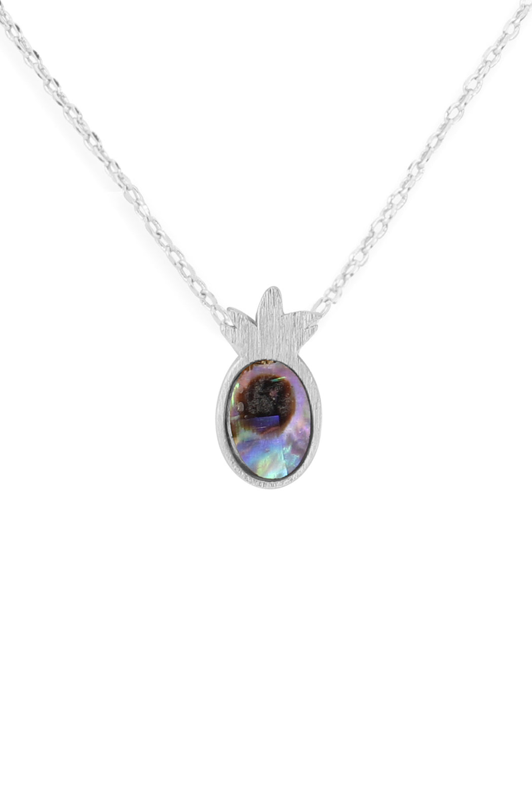 Hdnen609 - Pineapple With Abalone Shell Pendant Necklace