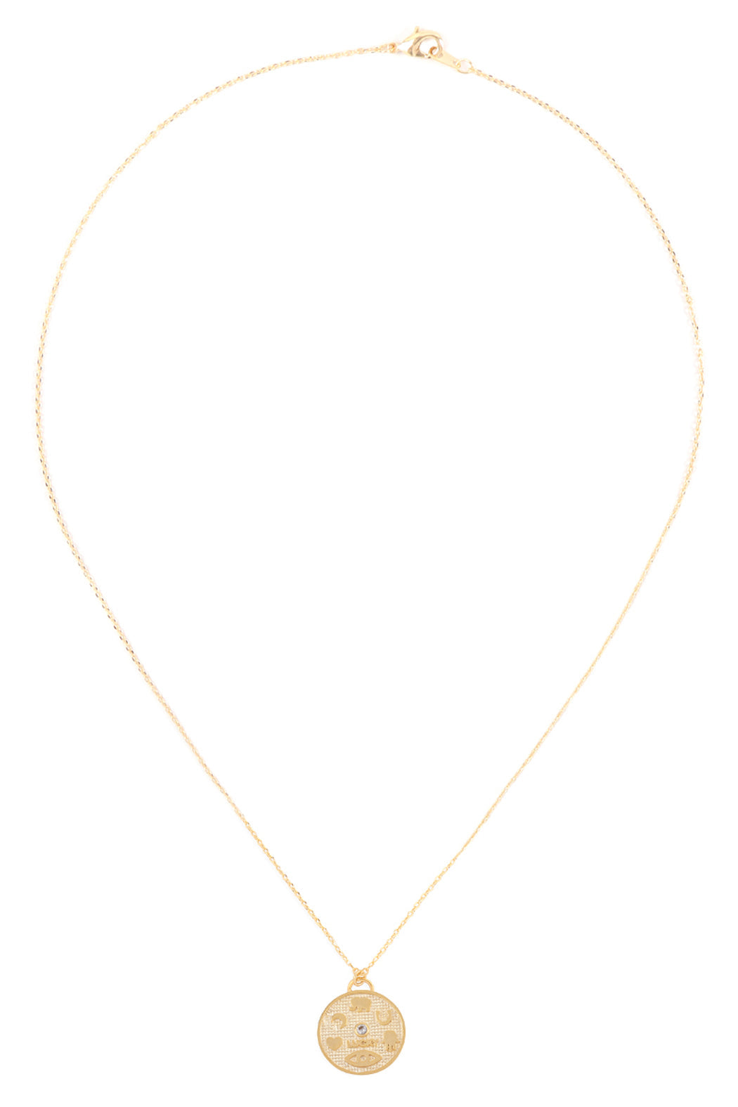 Hdnfn353 - Cast Round Pendant Necklace