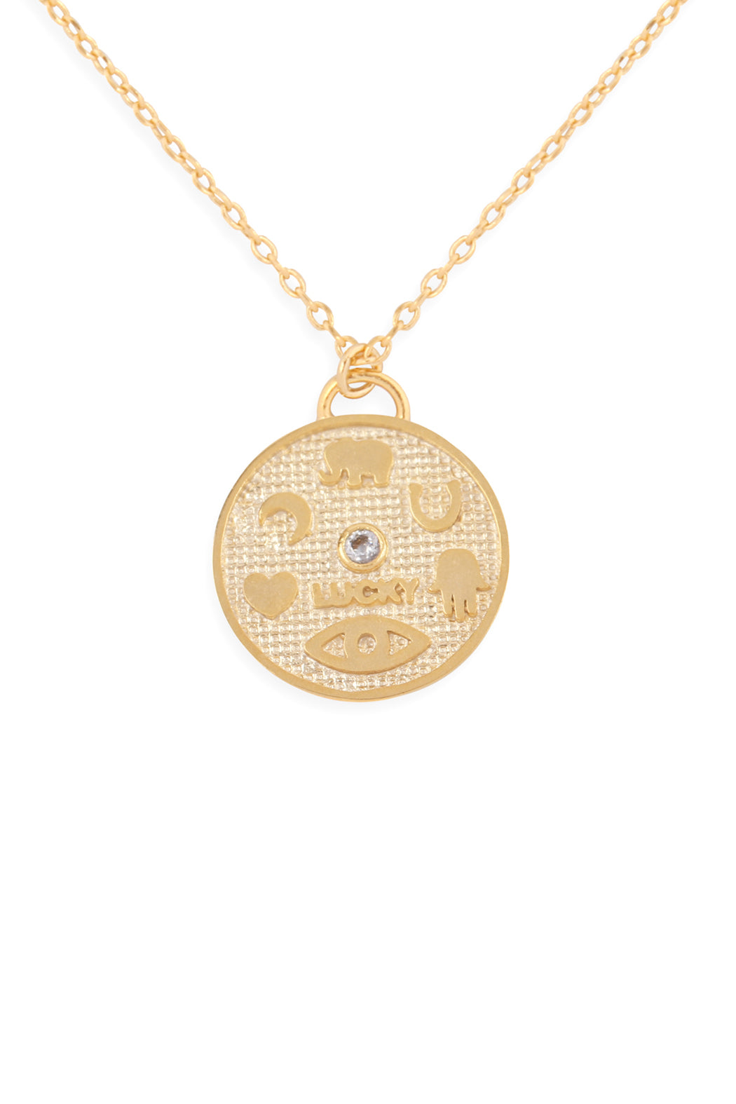Hdnfn353 - Cast Round Pendant Necklace