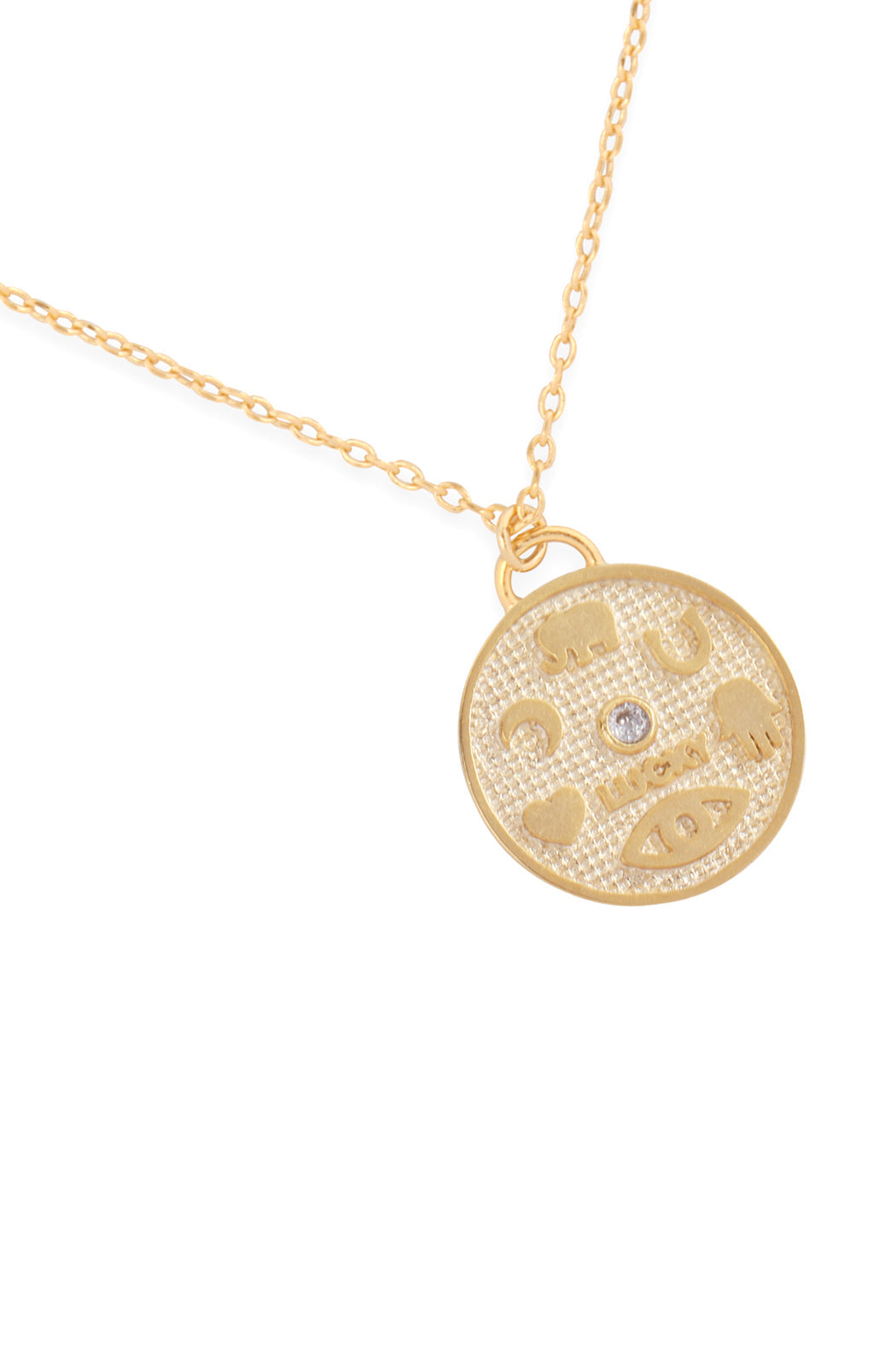 Hdnfn353 - Cast Round Pendant Necklace