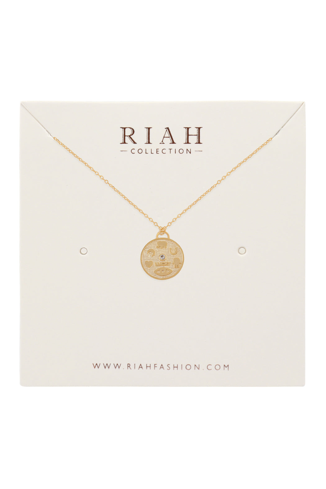 Hdnfn353 - Cast Round Pendant Necklace