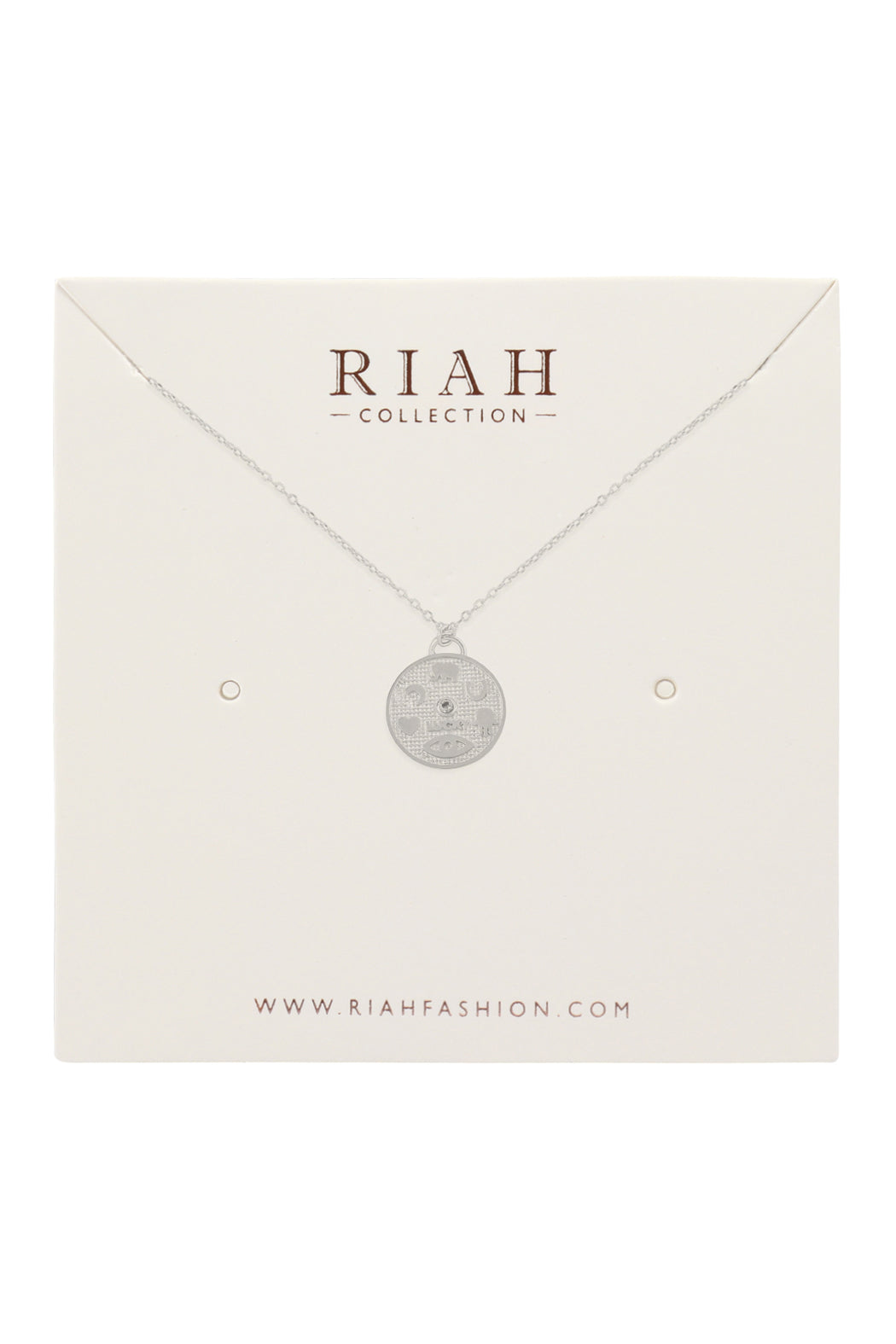 Hdnfn353 - Cast Round Pendant Necklace