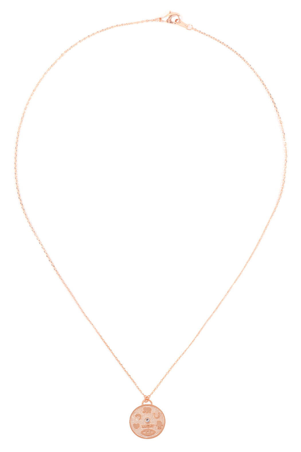 Hdnfn353 - Cast Round Pendant Necklace