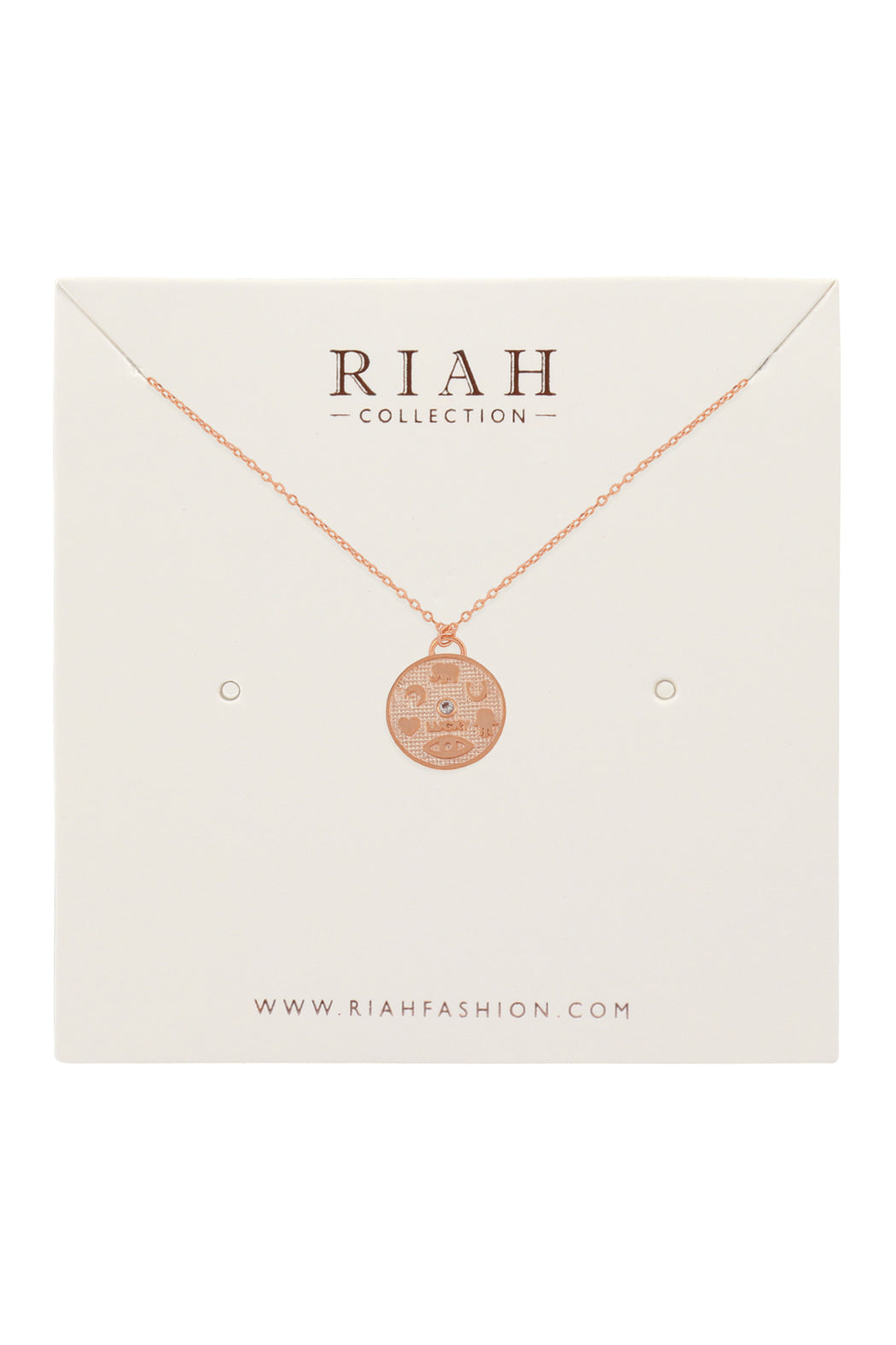 Hdnfn353 - Cast Round Pendant Necklace