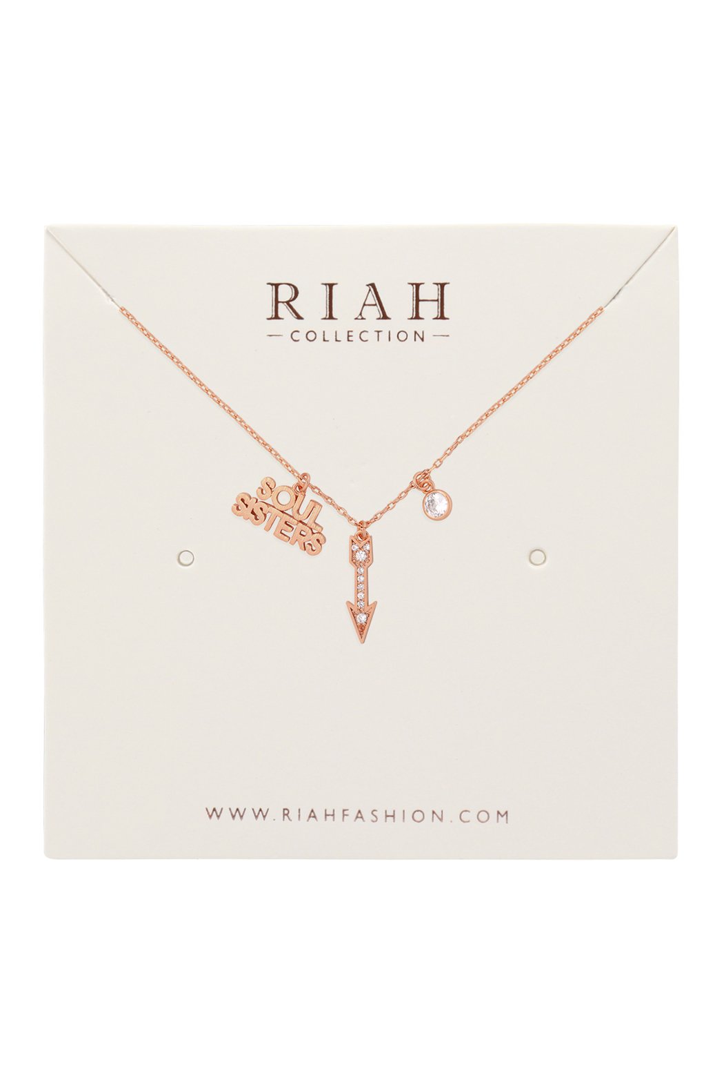 Soul Sisters Arrow Cubic Zirconia Pendant Necklace