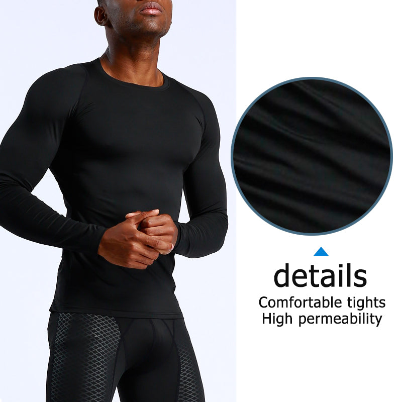 Custom Wholesale Long Sleeve Gym Wear Men's T-Shirt Fitness Basketball Training Jogging Fitness Sportswear