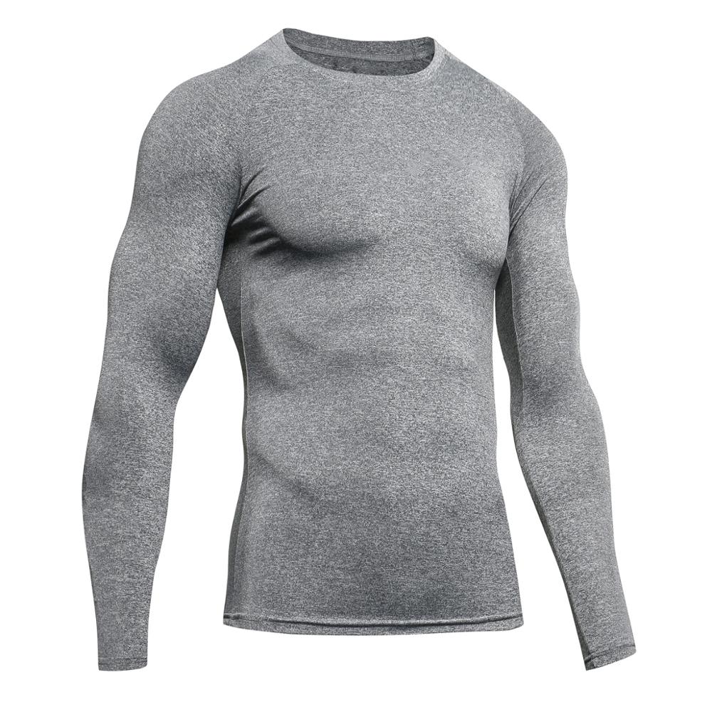 Custom Long Sleeve Clothing Men T-Shirt Tracksuits for Men Fitness Training Wear Polyester Black Sportswear Fitness & Yoga Wear