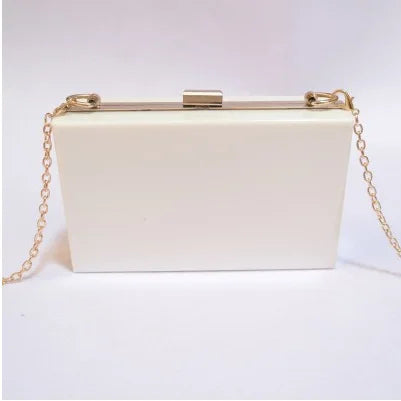 BELLA JOY New Acrylic Transparent Women Clutch Bag Chain  Women Messenger Bag Evening Bag Handbag Chain Shoulder Bag