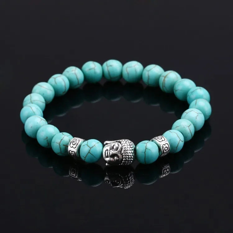 Tiger Eye Lava Stone Bead Buddha Bracelet Jewelry Yoga Prayer Bracelets Men Women Mujer Pulseras Fashion Jewelry