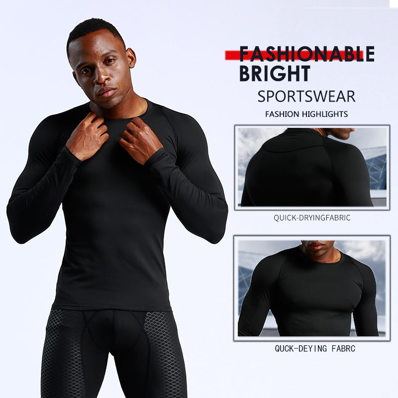 Custom Wholesale Long Sleeve Gym Wear Men's T-Shirt Fitness Basketball Training Jogging Fitness Sportswear