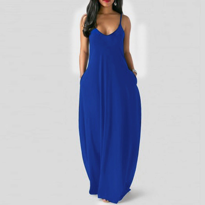 2022 Summer Fashion Maxi Dress Women Suspender Women Dresses Summer Ladies Dresses Women Beach