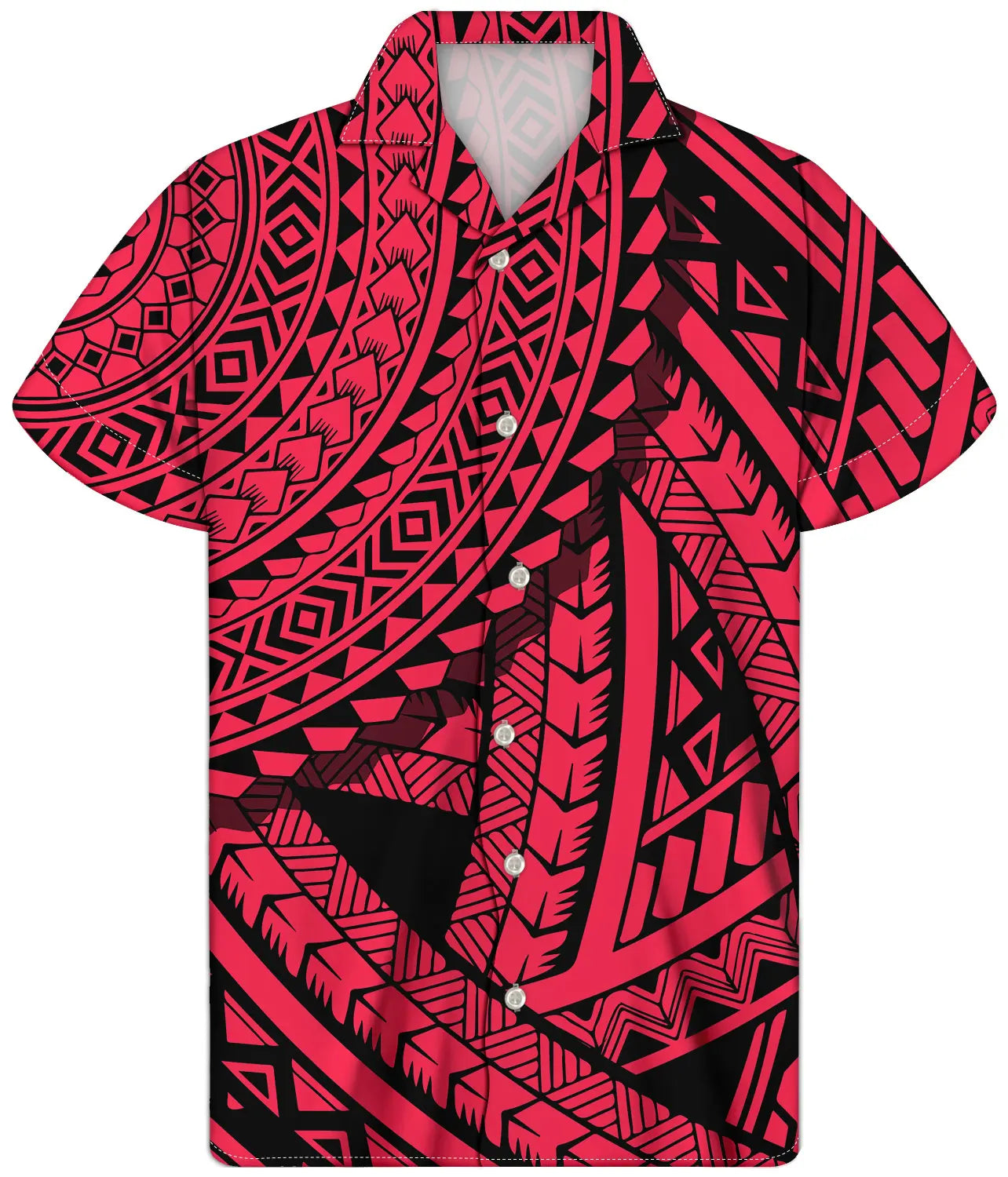 Fancy Gold Shirts for Men Polynesian Tribal Fabric Hawaiian Short Sleeve Shirt Men Summer Clothing for Men's Tropical Tops Shirt