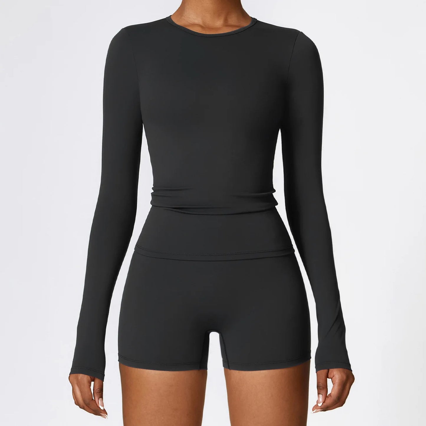 DAMOCHIC 2024 Trendy Long-Sleeved Fitness Yoga Wear Workout Sportswear Gym Fitness Sport Tops Shigh-Intensity Women Activewear