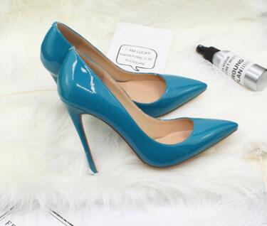 Classic Pointed Toe Stiletto Heel Pumps Women 12 Cm High Heels