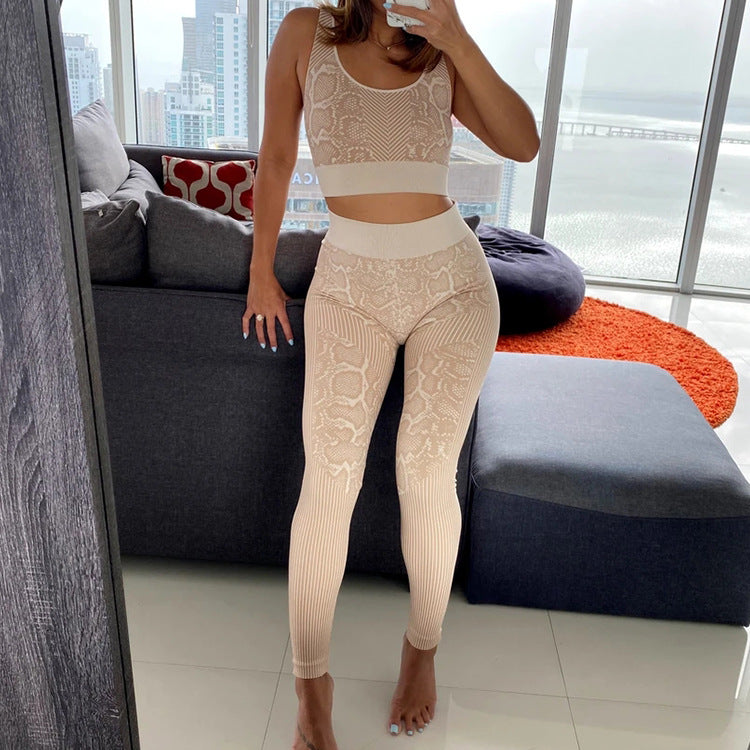 Leopard Print Women  Seamless Workout Plus Size Fitness Wear Workout Gym Sports Yoga Sets