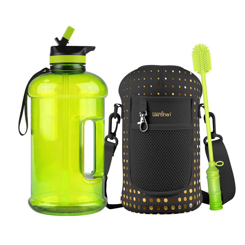 2.2L PETG Material Plastic Water Bottle Gallon Water Bottle Custom Color OEM Logo DIY Sleeve