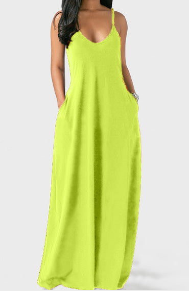 2022 Summer Fashion Maxi Dress Women Suspender Women Dresses Summer Ladies Dresses Women Beach