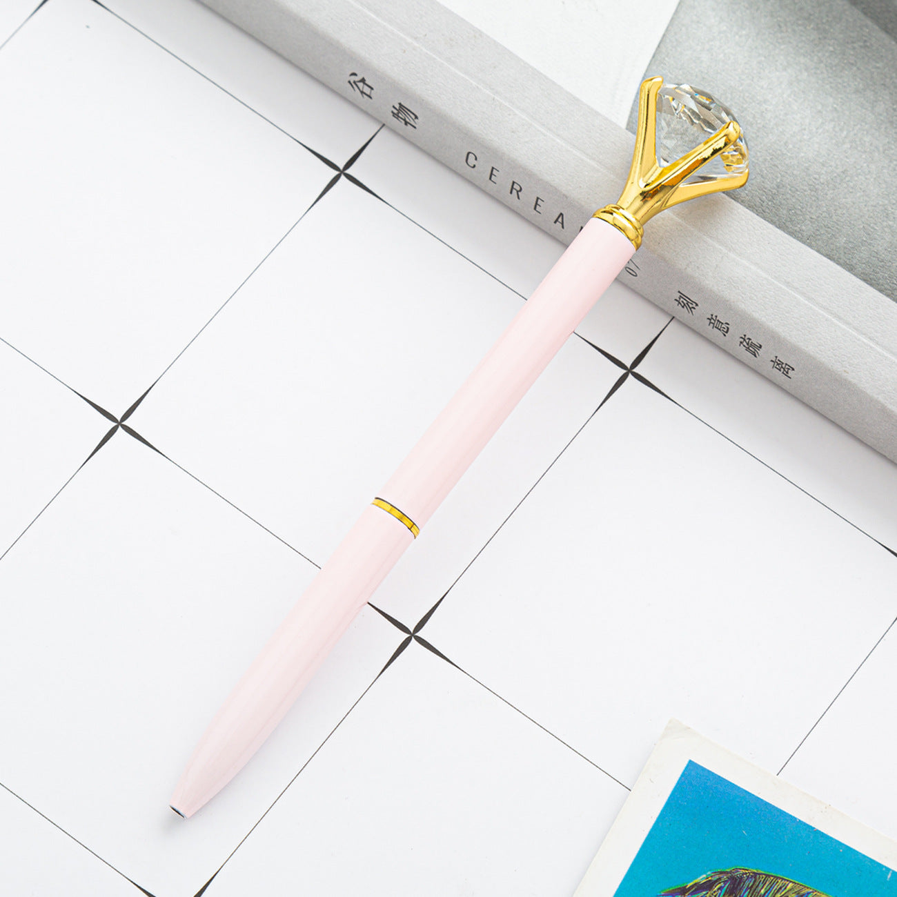Hot Sell Stock Promotional Pen Personalized Ball Pen Diamond Crystal Metal Ballpoint Pen for Gift
