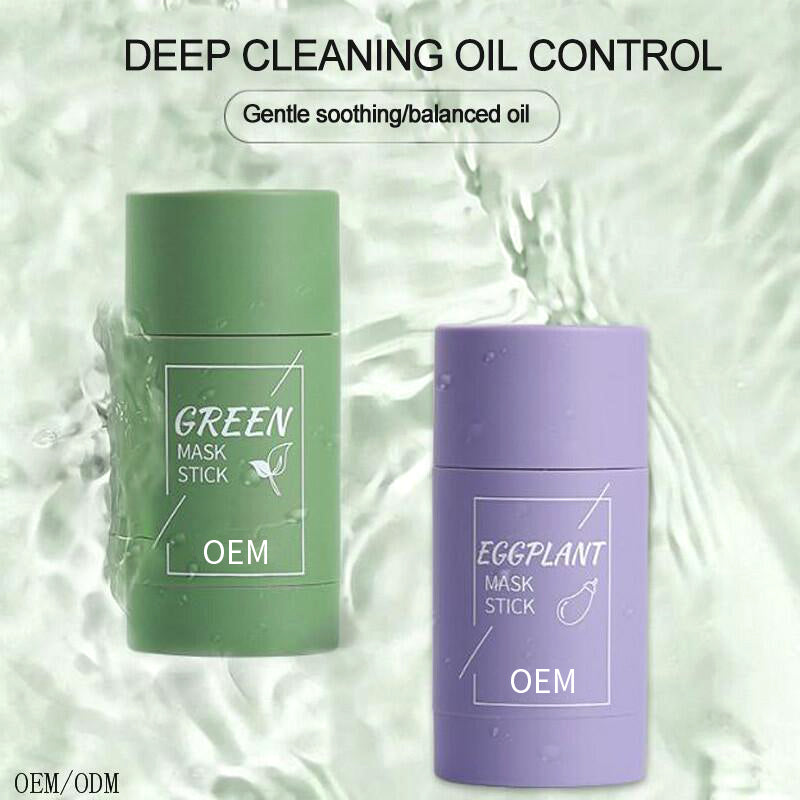 Amazon Hot Sale Clay Mask Stick Facial Skin Care Matcha Green Tea Purifying Stick Mask Facial Clay Mud Solid Green Tea Mask