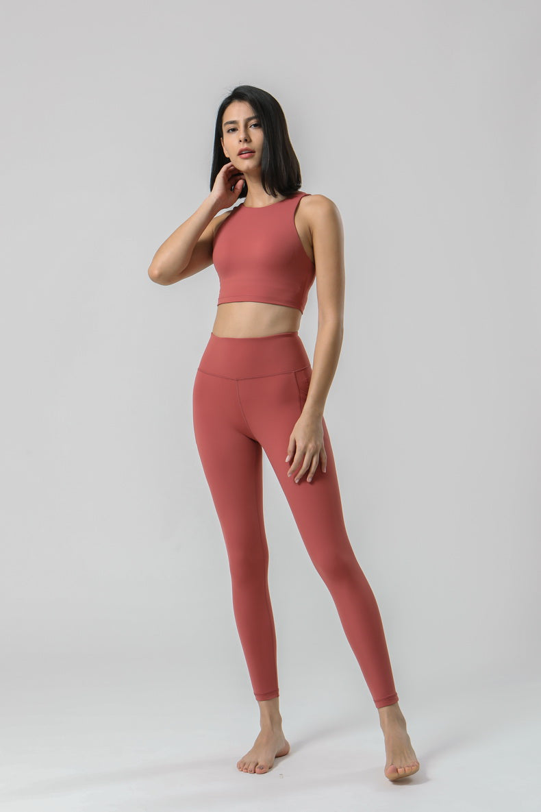 Hot Sale Nylon Spandex Fitness Yoga Wear Set Super Elastics Smoothness Fitness Yoga Wear Set High Waist Fitness Yoga Wear Set