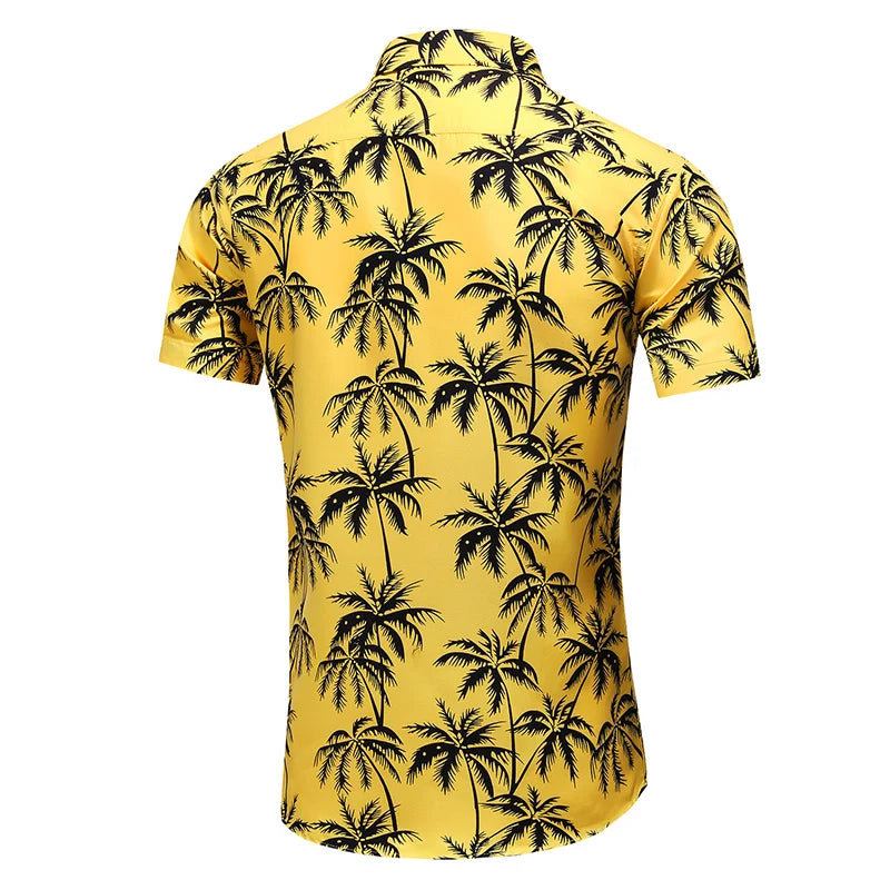 2023 New Fashion Casual Men's Shirt Short Sleeve Print Hawaii Shirt Men Summer New Design Mens Beach Shirts Men Flower Shirt 7XL