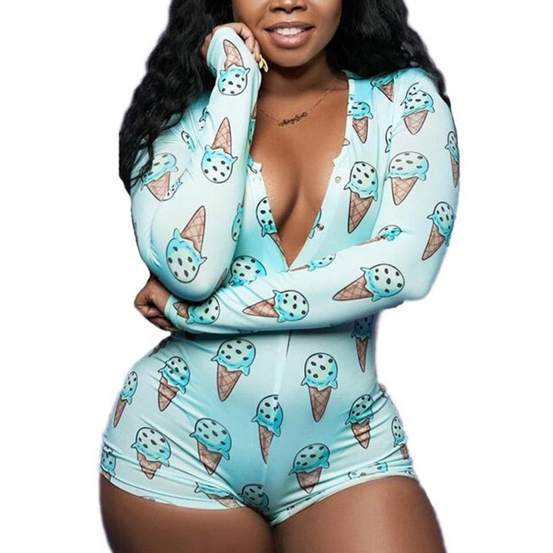 Wholesale Explosion Offer Large Catoon Tight Shorts Break Up Plus Size Sexy Cozy Sleepwear Onesies