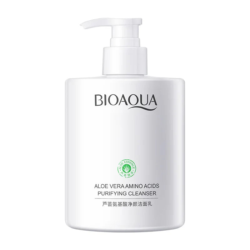 Amino Acid Facial Cleanser 500g Girls Moisturizing Oil Control Moisturizing Aloe Facial Cleanser Men