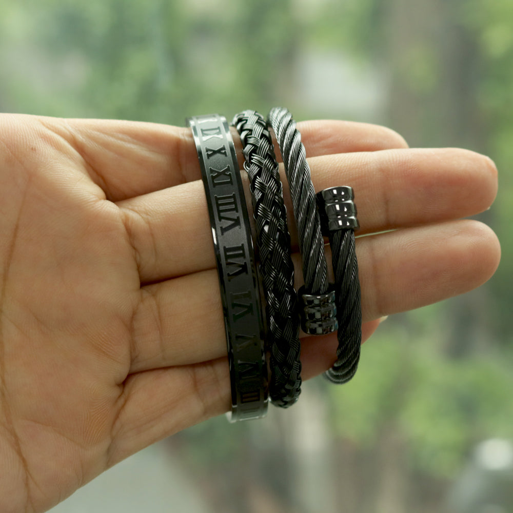 Top Quality Luxury Royal Crown Bracelets & Bangles Fashion Stainless Steel Men' Jewelry Do Not Fade Jewellery Sets Bracelet Male