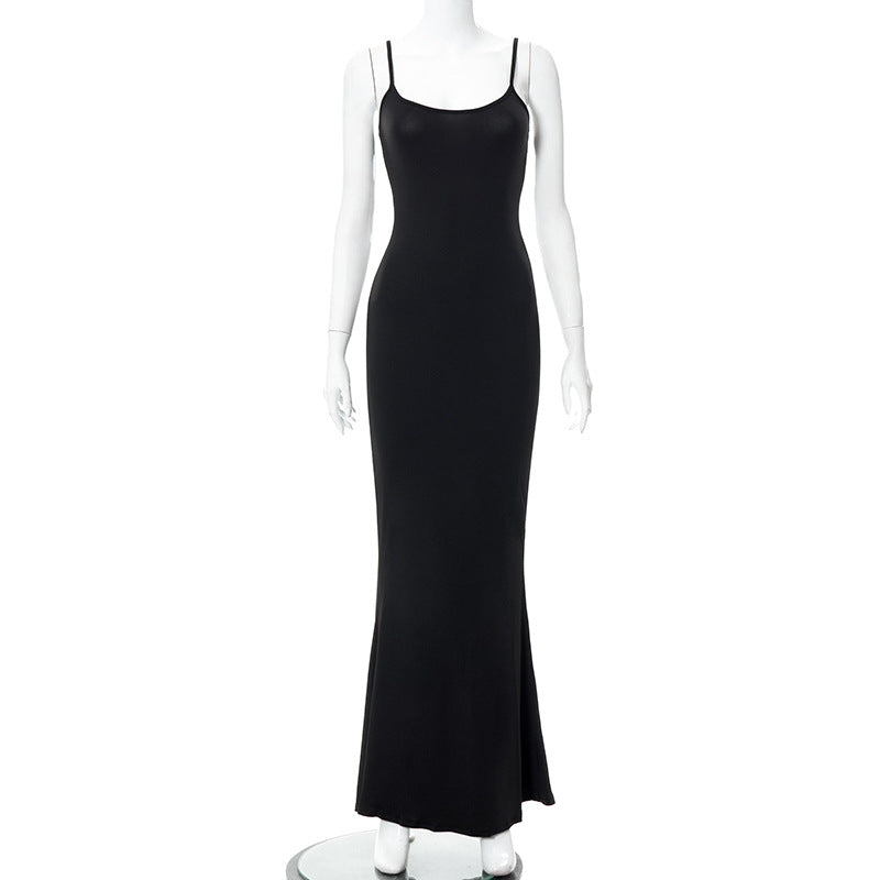 2022 Summer Skims Dresses Casual Slim Fit Sling Soft Lounge Tight Slim Bodycon Long Maxi Slip Dress