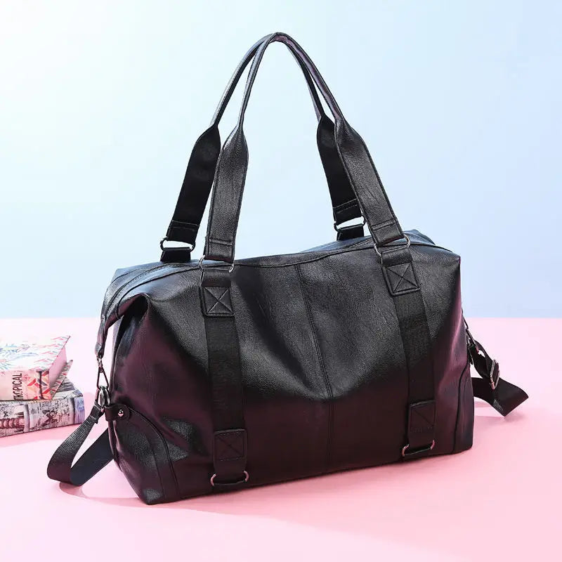 Fashion Men Travel Bag Luggage Bag Large Capacity Leather Portable Business Handbag Crossbody Casual Men's Bag Shoulder Trip Bag