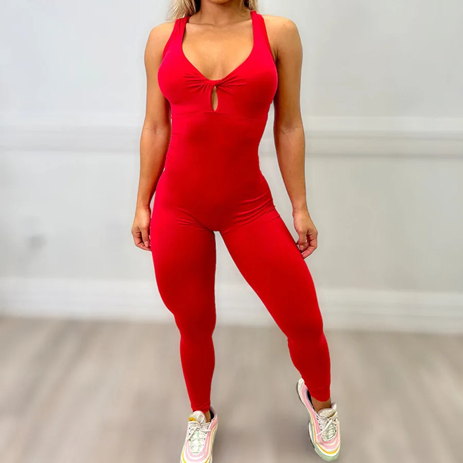 One Piece Fitness Gym Bodysuits Exercise Workout Yoga Set Women's Yoga Wear Jumpsuit