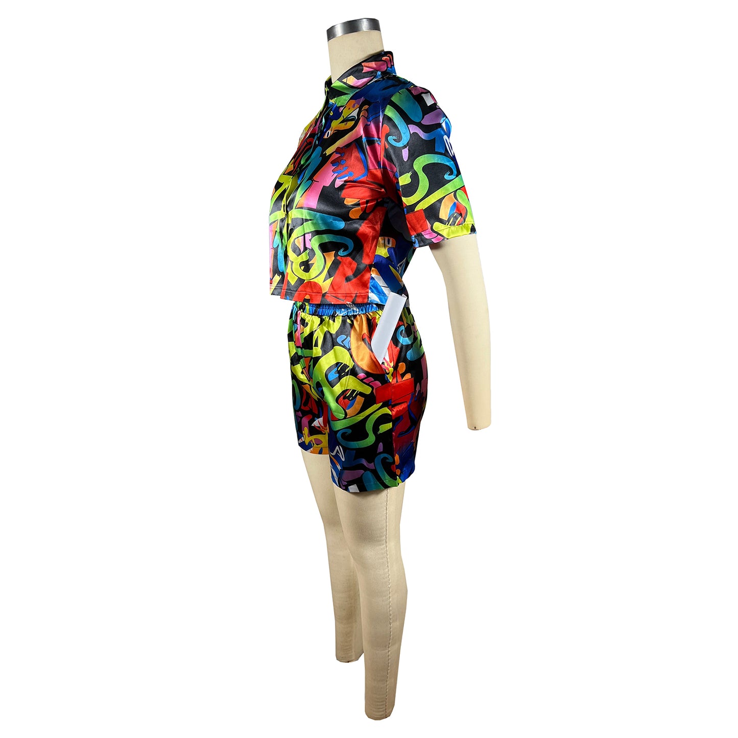 Sexy Printed Summer Vacation Women's Two Piece Streetwear Clothing Sets