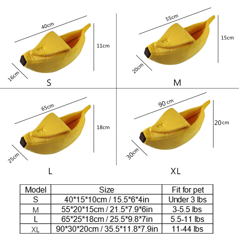 Dog Banana Bed Cat Bed House Cat Mat Beds Warm Durable Portable Pet Basket Kennel Dog Cushion Multicolor Cat Supplies