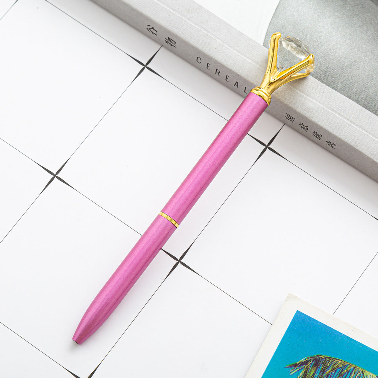 Hot Sell Stock Promotional Pen Personalized Ball Pen Diamond Crystal Metal Ballpoint Pen for Gift
