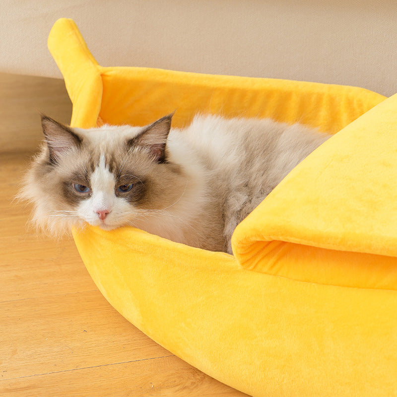 Dog Banana Bed Cat Bed House Cat Mat Beds Warm Durable Portable Pet Basket Kennel Dog Cushion Multicolor Cat Supplies