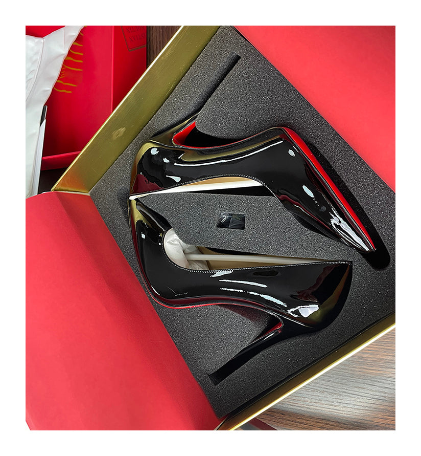 High Heels Women Luxury Red Outsole Red Bottom High Heel Party Wedding Glitter Pumps