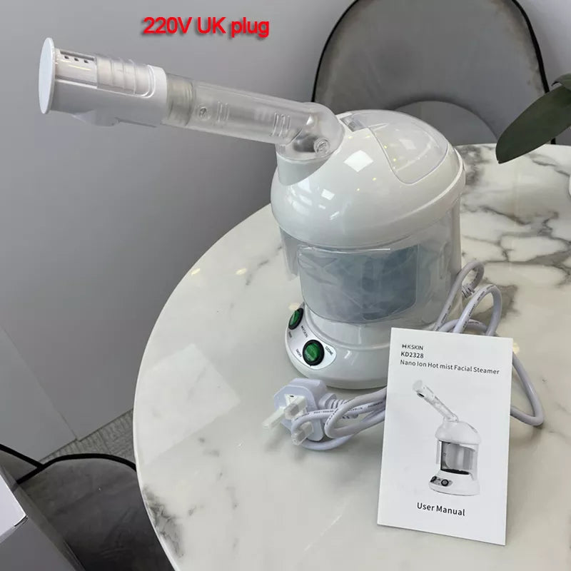 Portable Nebulizer Skin Care Cleaning Vaporizer Facial Steamer Face Spa Ozone Vapor Steam Moisturizer Humidifier Steaming Device