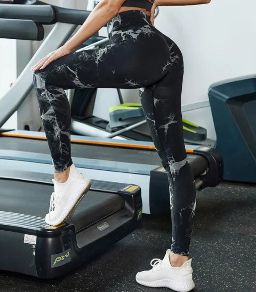 Tie Dye Leggings Stretch Gym Scrunch Butt Wear Women Fitness Leggings Pants