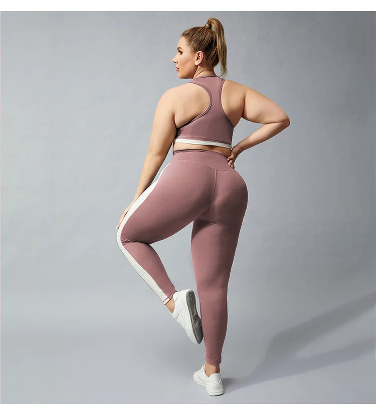 Hot Plus Size Fitness Wear Gym Set Womens Yoga Sets 2023